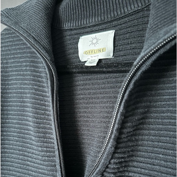 Aerie “Home Stretch” Oversized Quarter Zip Ribbed Sweater - Size Small - Picture 8 of 8